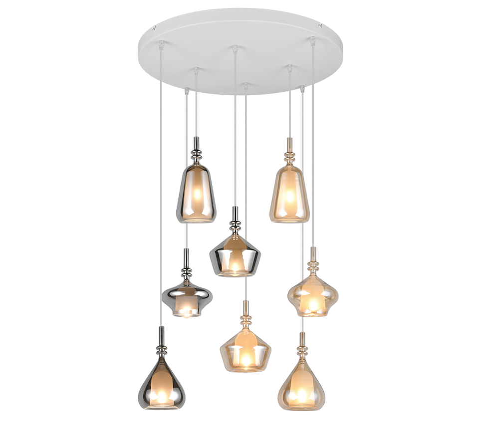 ALDEA | Pendant | White mat | Metal