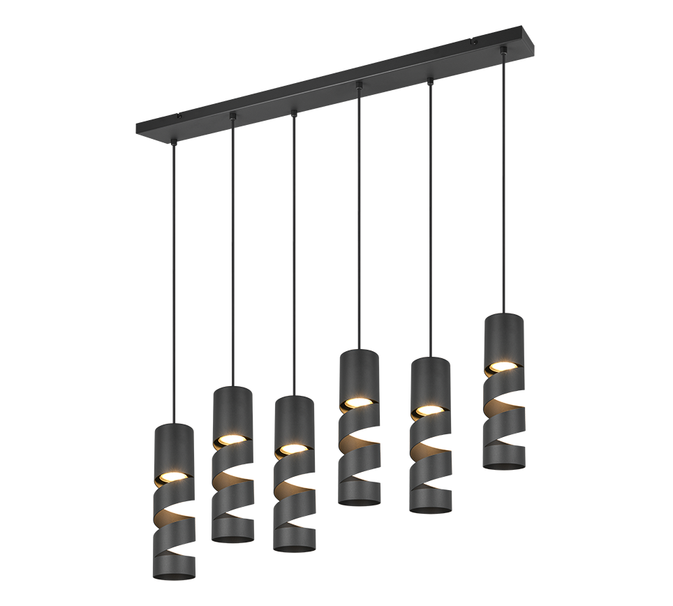 STREAM | Pendant | Black mat | Metal