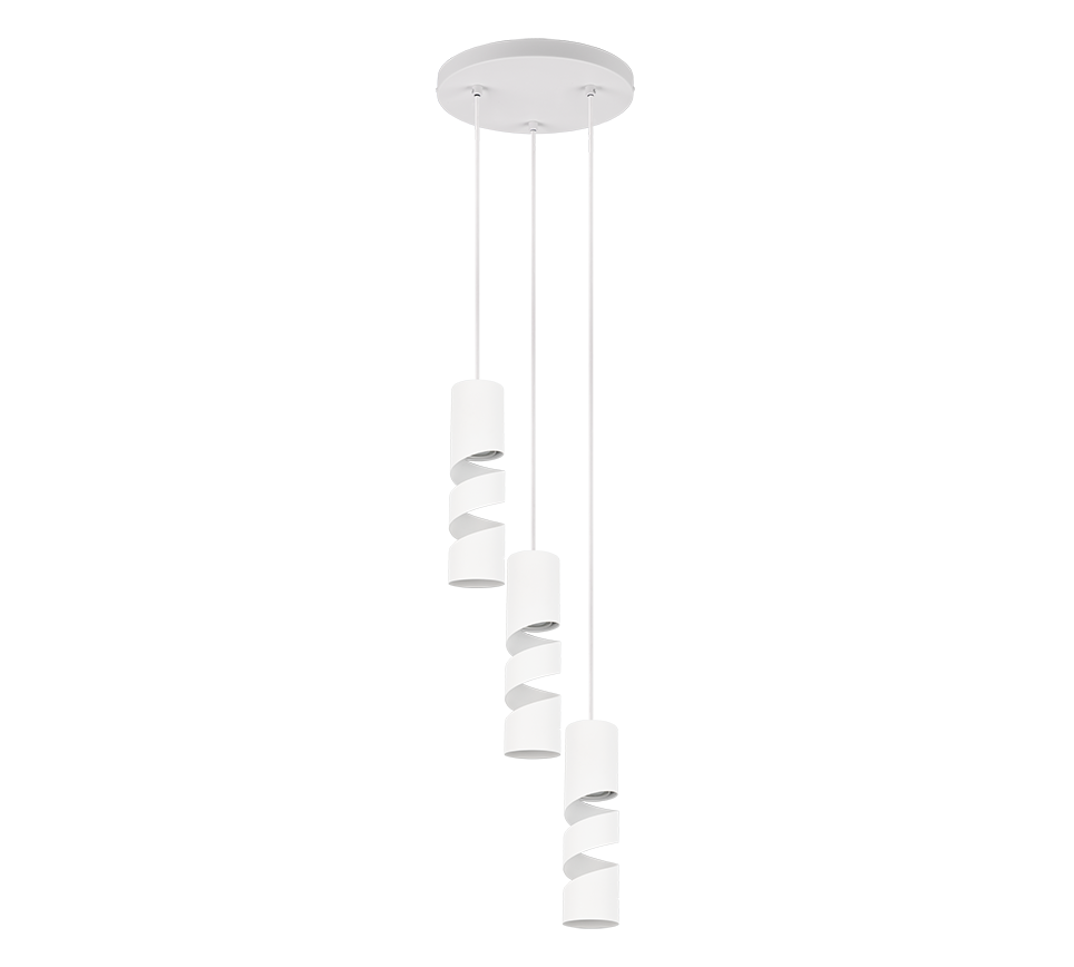 STREAM | Pendant | White mat | Metal