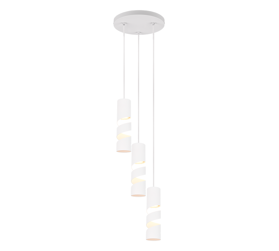 STREAM | Pendant | White mat | Metal