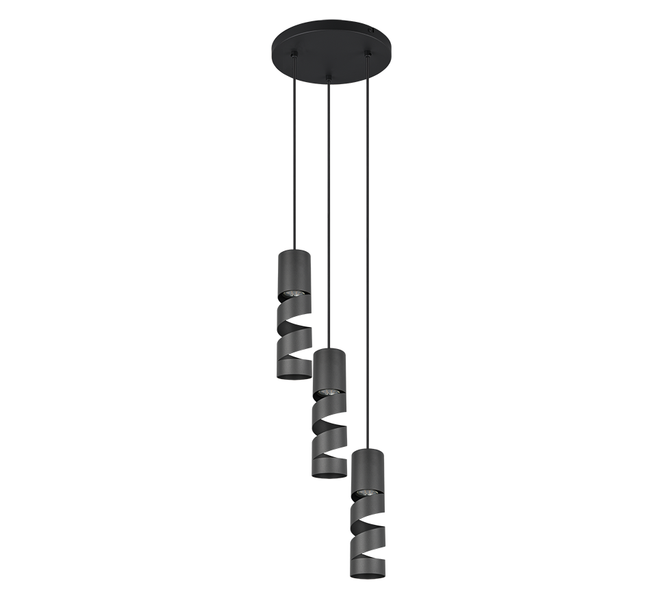 STREAM | Pendant | Black mat | Metal
