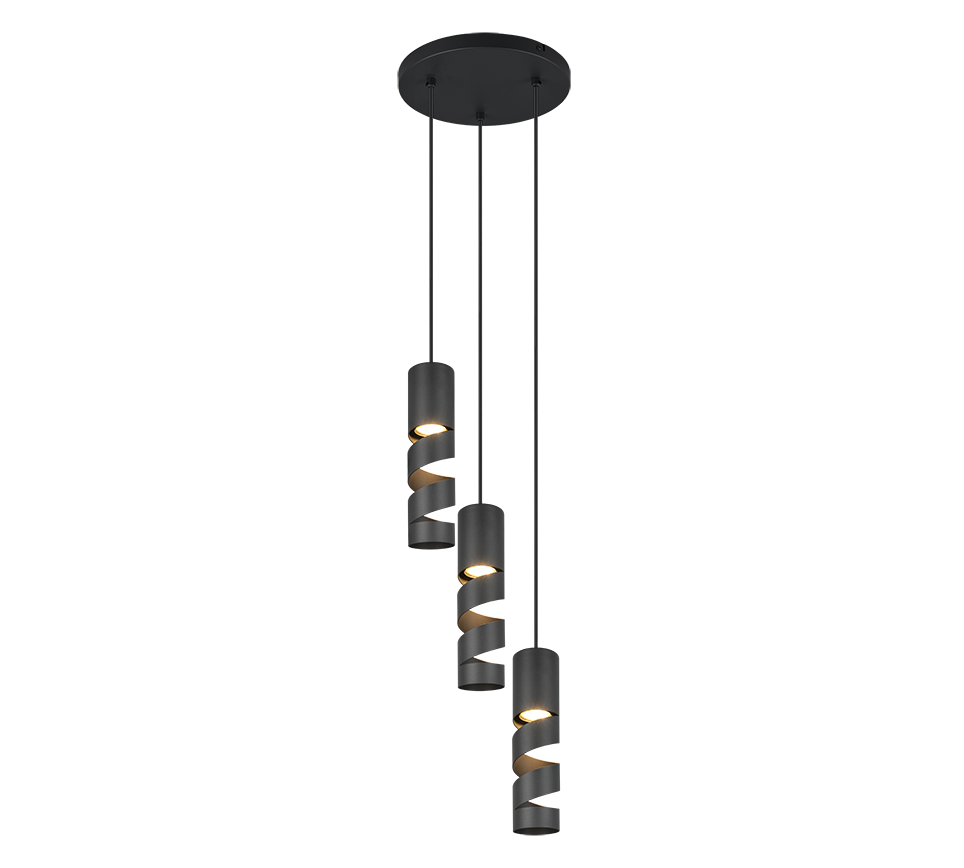 STREAM | Pendant | Black mat | Metal
