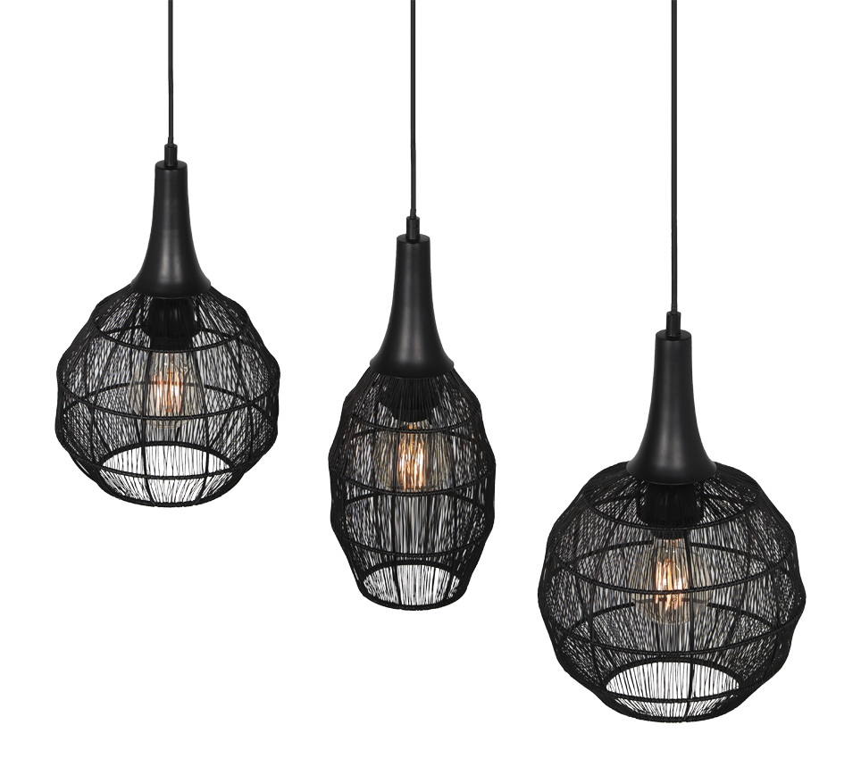 SORAYA | Pendant | Black mat | Metal