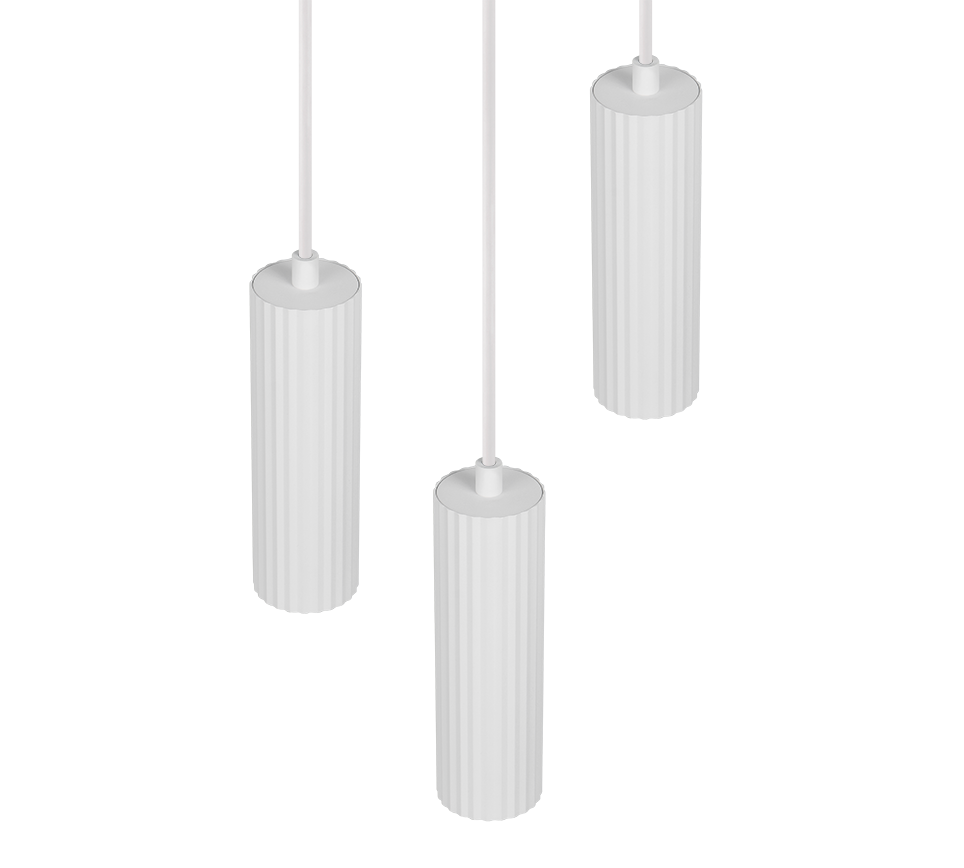 SOKA | Pendant | White mat | Metal