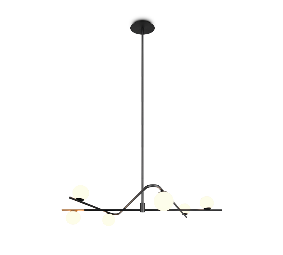 FLAMING | Pendant | Schwarz-Gold | Metal