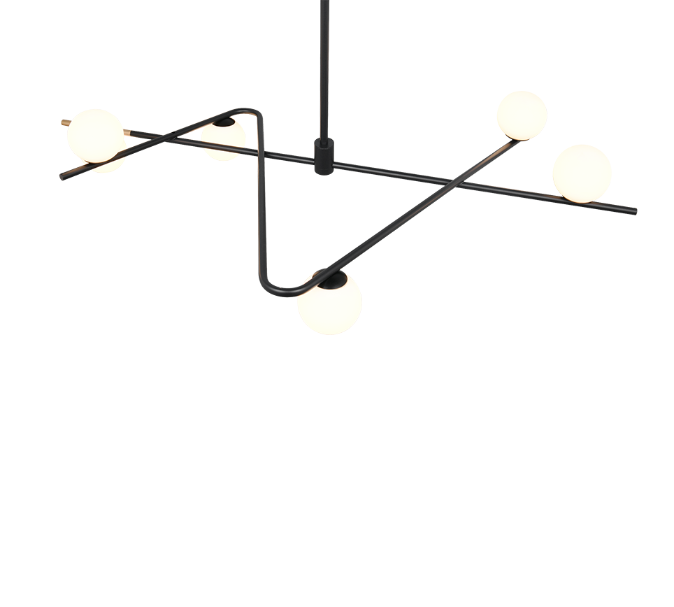 FLAMING | Pendant | Schwarz-Gold | Metal
