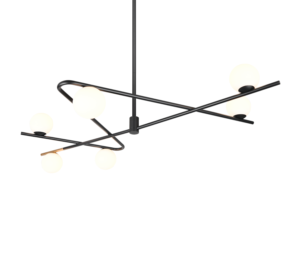 FLAMING | Pendant | Schwarz-Gold | Metal