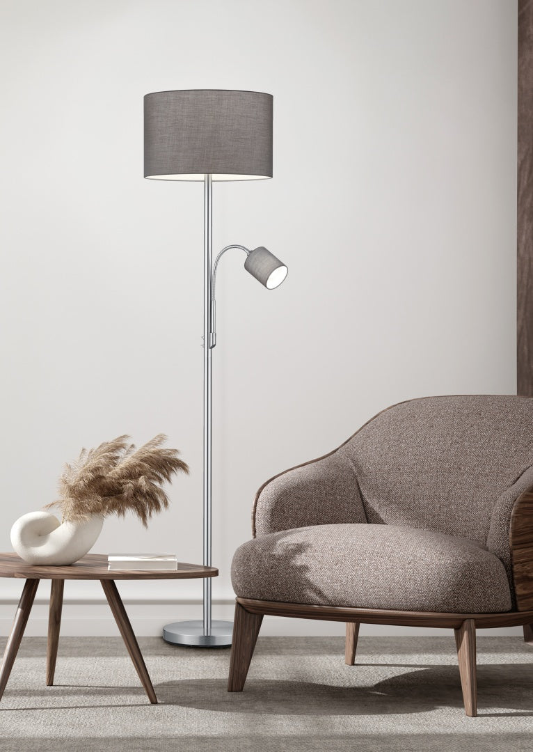 HOTEL | Floor lamp | Nickel mat | Metal