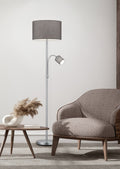 HOTEL | Floor lamp | Nickel mat | Metal