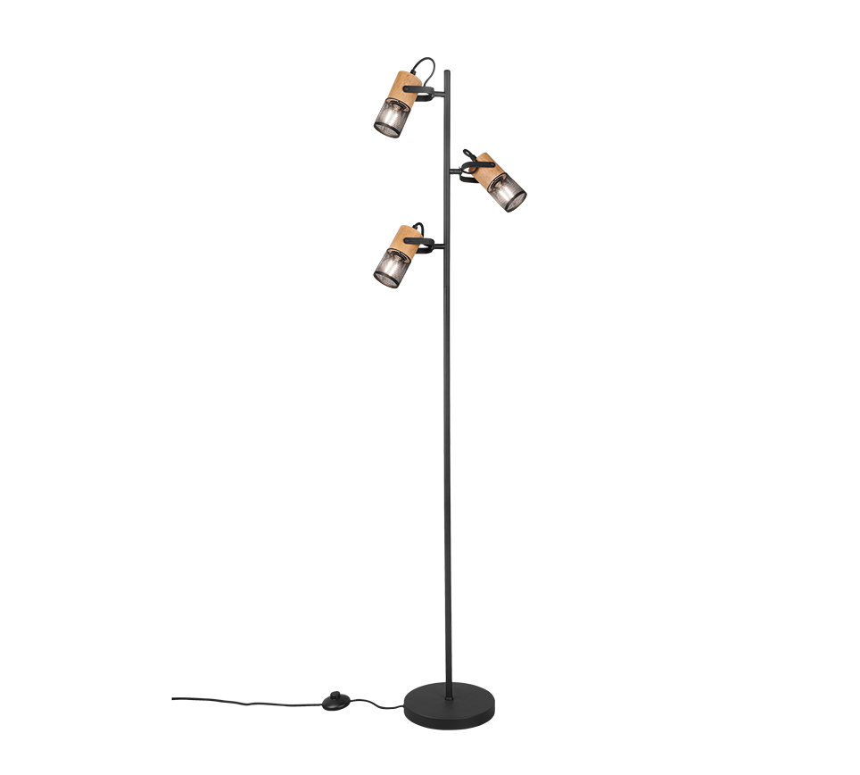 TOSH | Floor lamp | Black mat | Metal