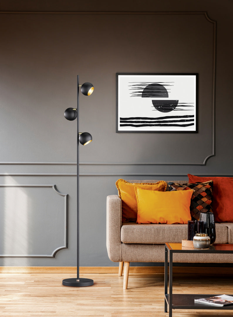 DAKOTA | Floor lamp | Black mat | Metal
