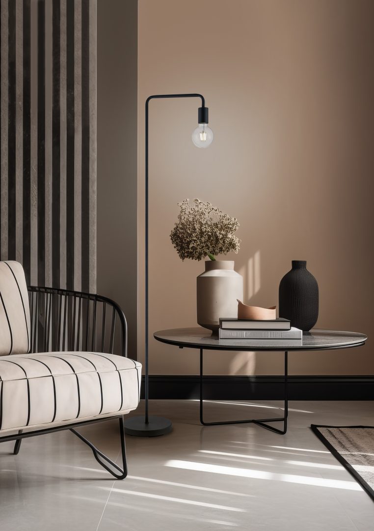 DIALLO | Floor lamp | Black mat | Metal