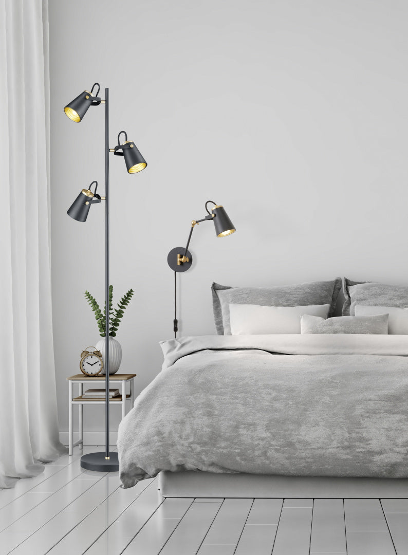 EDWARD | Floor lamp | Black mat | Metal