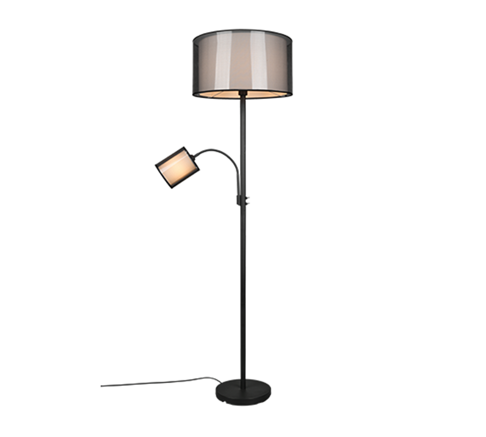 BURTON | Floor lamp | Black mat | Metal