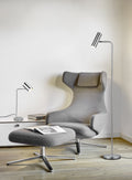 MARLEY | Floor lamp | Nickel mat | Metal