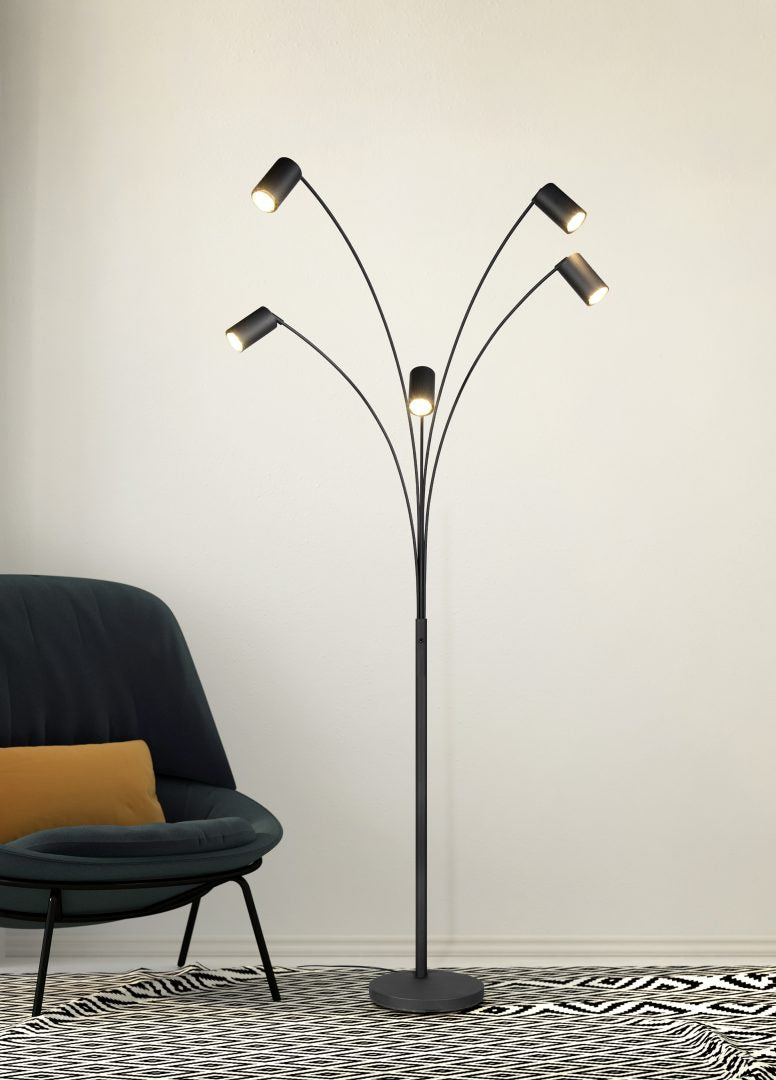 MARLEY | Floor lamp | Black mat | Metal