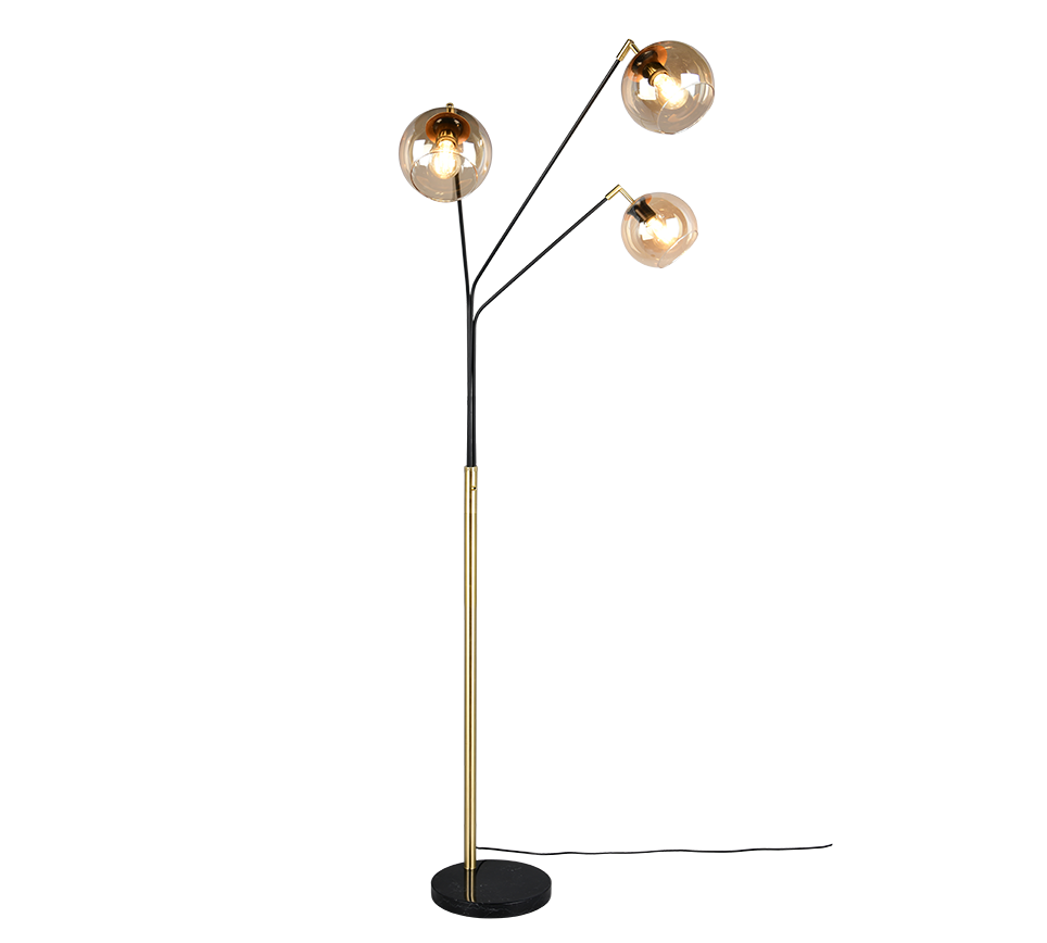 PAXTON | Floor lamp | Schwarz-Gold | Metal