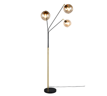 PAXTON | Floor lamp | Schwarz-Gold | Metal