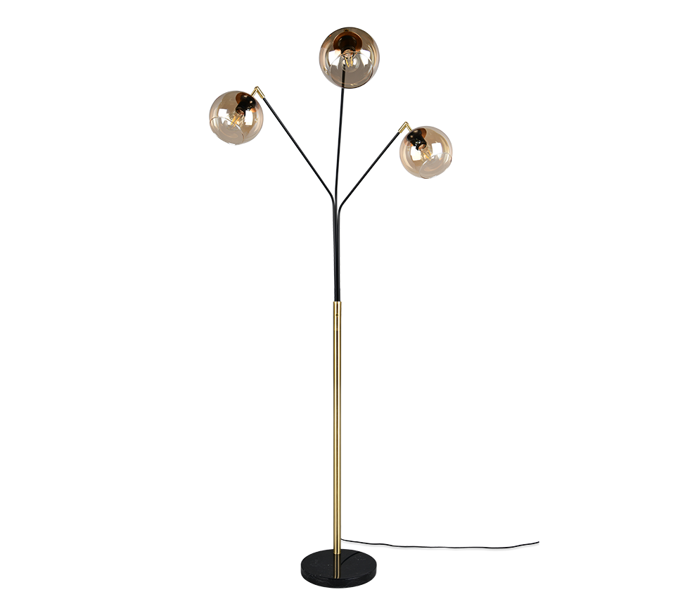 PAXTON | Floor lamp | Schwarz-Gold | Metal