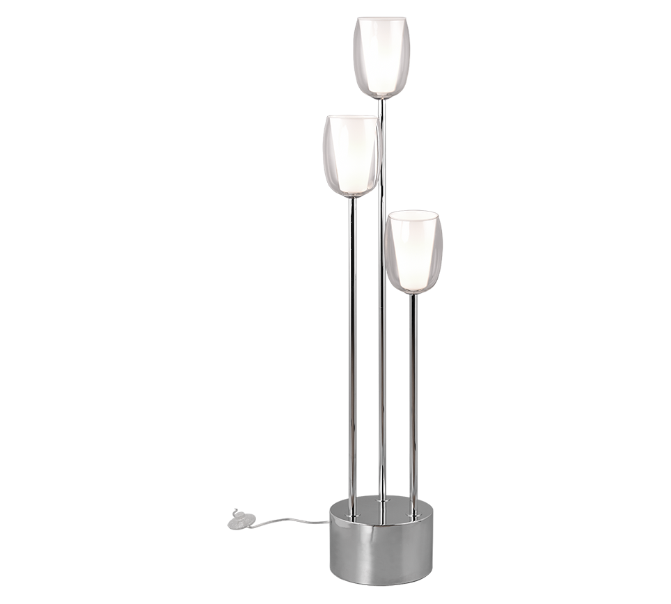 BARRET | Floor lamp | Chrome | Metal