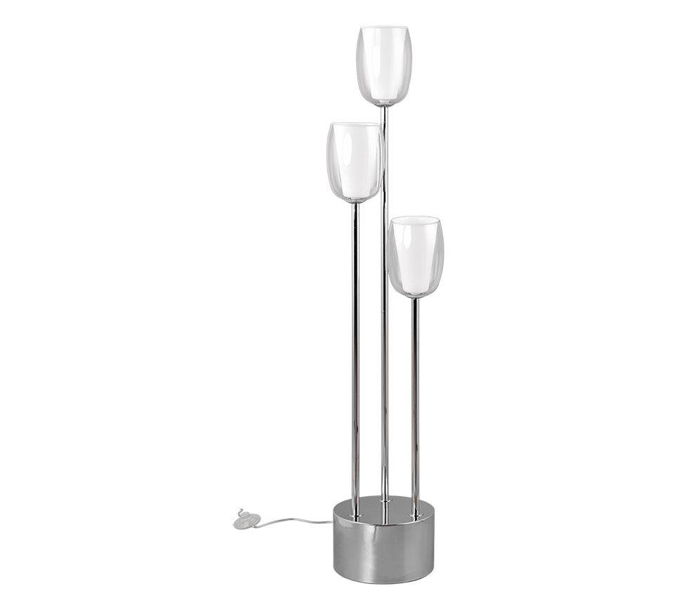 BARRET | Floor lamp | Chrome | Metal