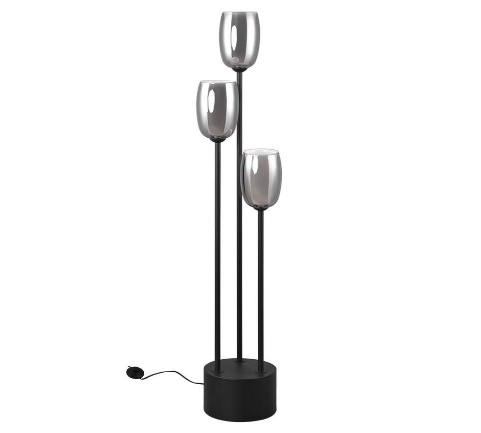 BARRET | Floor lamp | Black mat | Metal