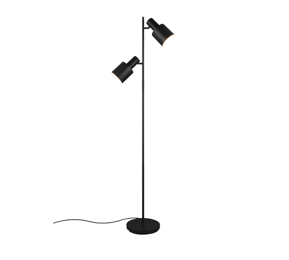 AGUDO | Floor lamp | Black mat | Metal