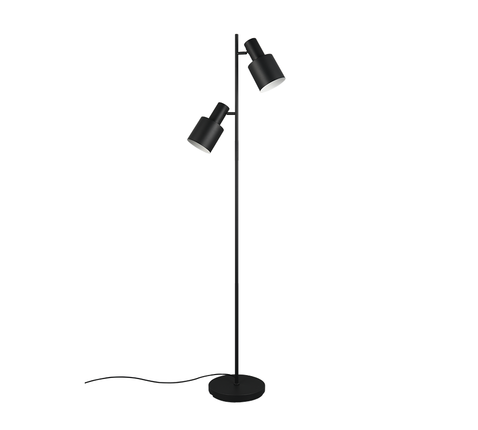 AGUDO | Floor lamp | Black mat | Metal