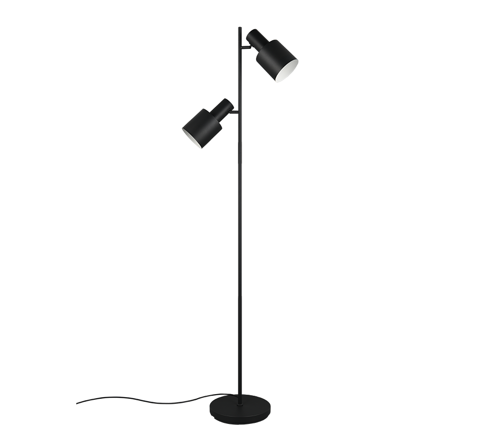 AGUDO | Floor lamp | Black mat | Metal