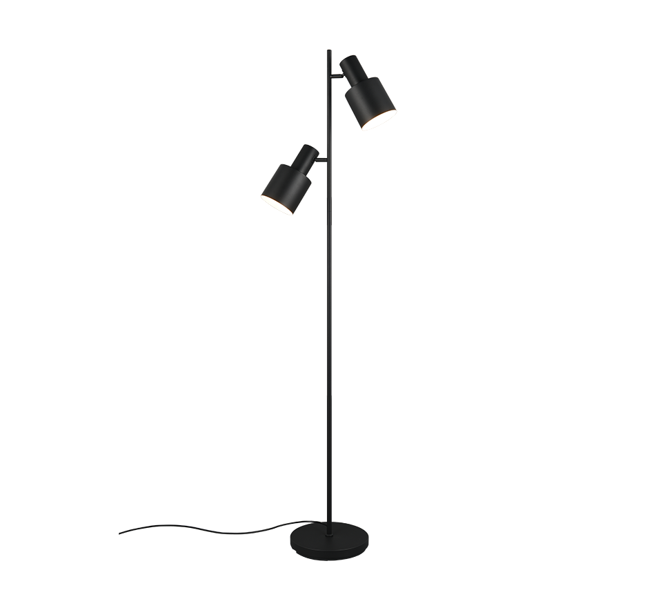 AGUDO | Floor lamp | Black mat | Metal