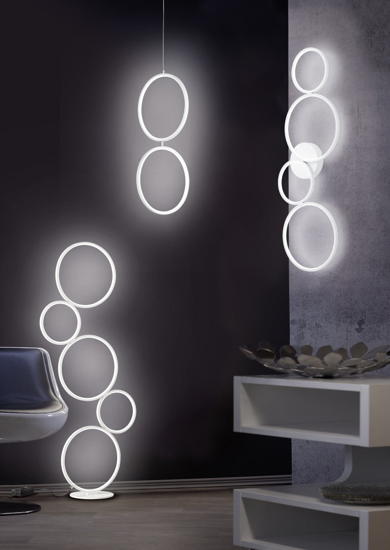 RONDO | Floor lamp | White mat | Metal