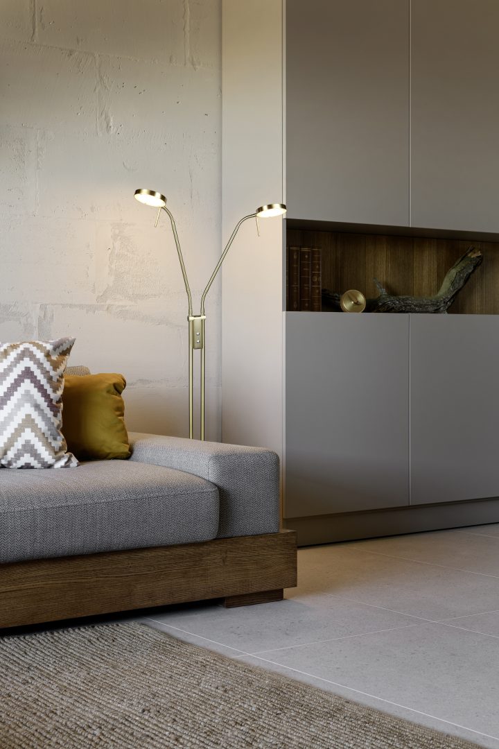 MONZA | Floor lamp | Brass mat | Metal