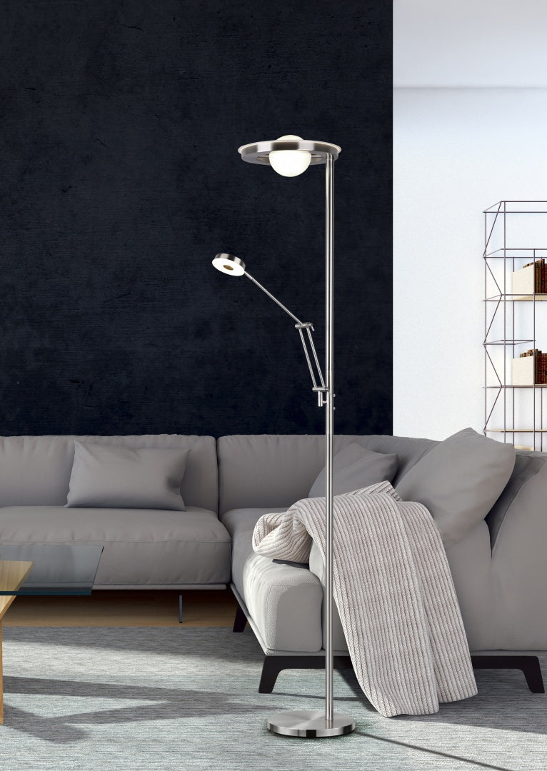 BARRIE | Floor lamp | Nickel mat | Metal