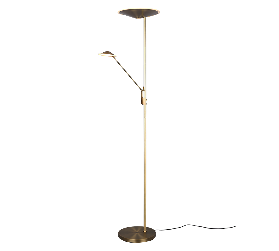 BRANTFORD | Floor lamp | Old brass | Metal