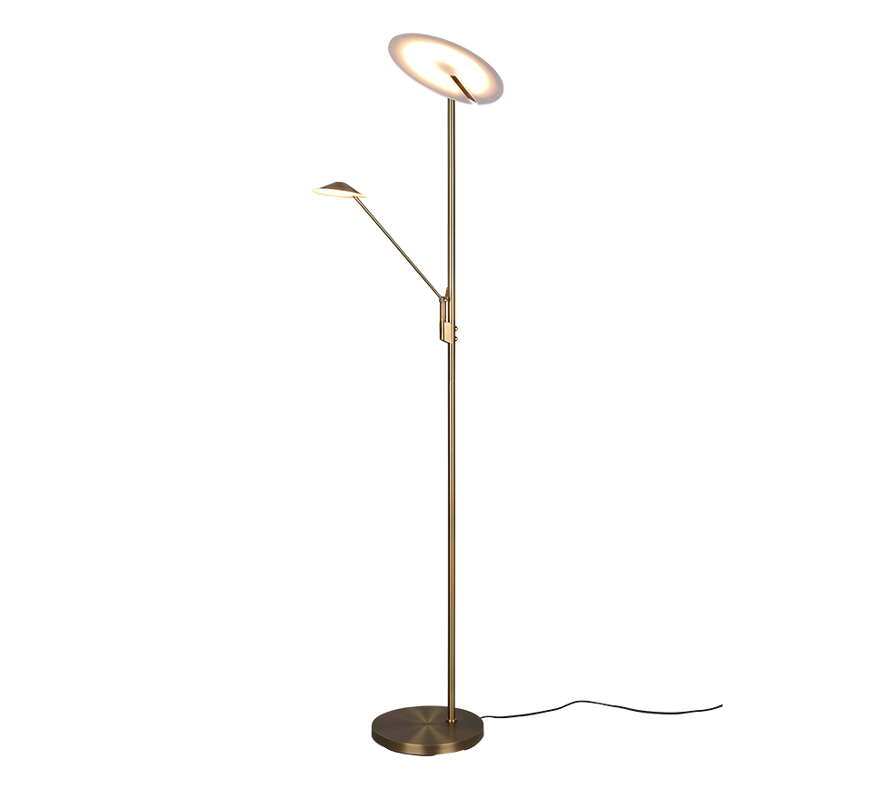 BRANTFORD | Floor lamp | Old brass | Metal