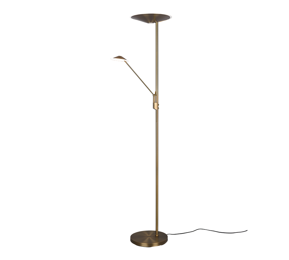 BRANTFORD | Floor lamp | Old brass | Metal