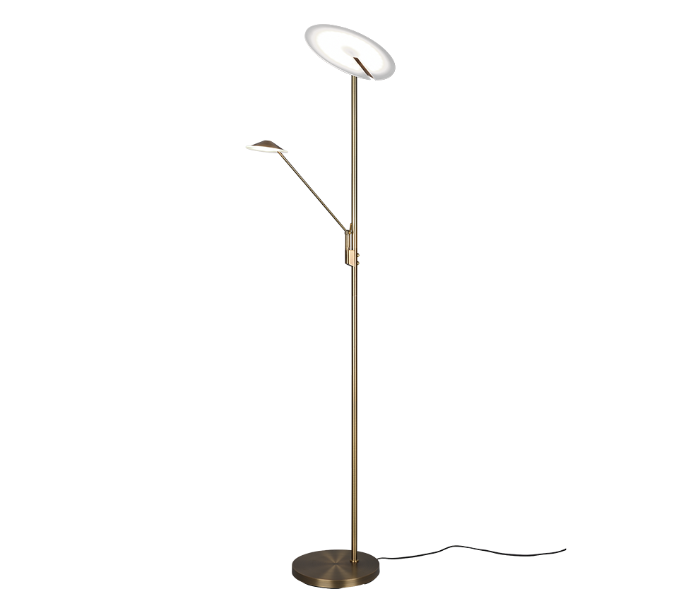 BRANTFORD | Floor lamp | Old brass | Metal