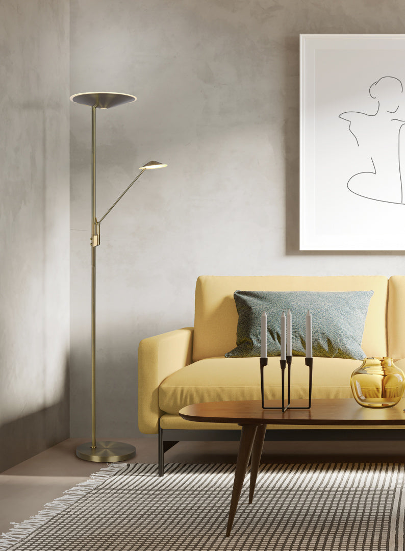 BRANTFORD | Floor lamp | Old brass | Metal