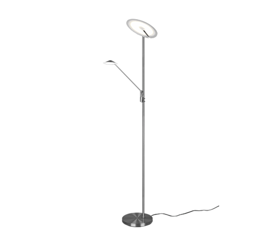 BRANTFORD | Floor lamp | Nickel mat | Metal