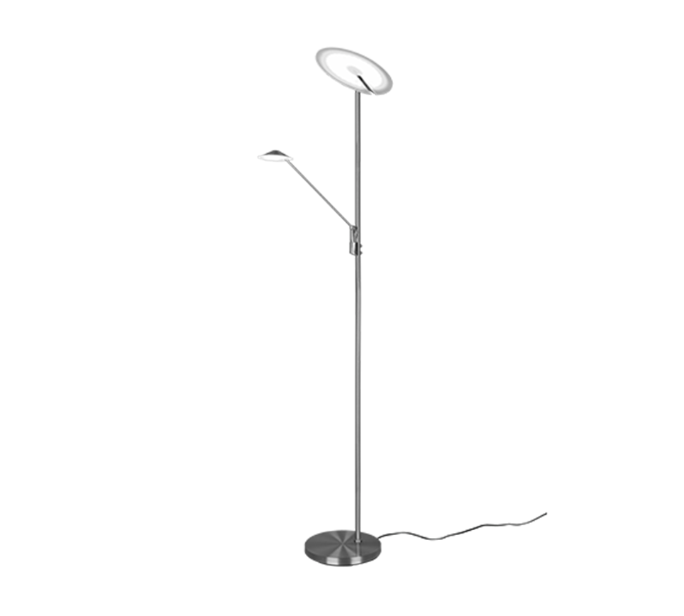 BRANTFORD | Floor lamp | Nickel mat | Metal