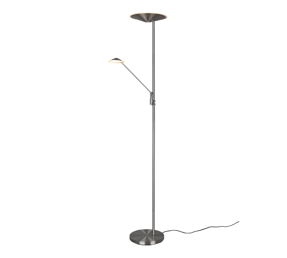 BRANTFORD | Floor lamp | Nickel mat | Metal