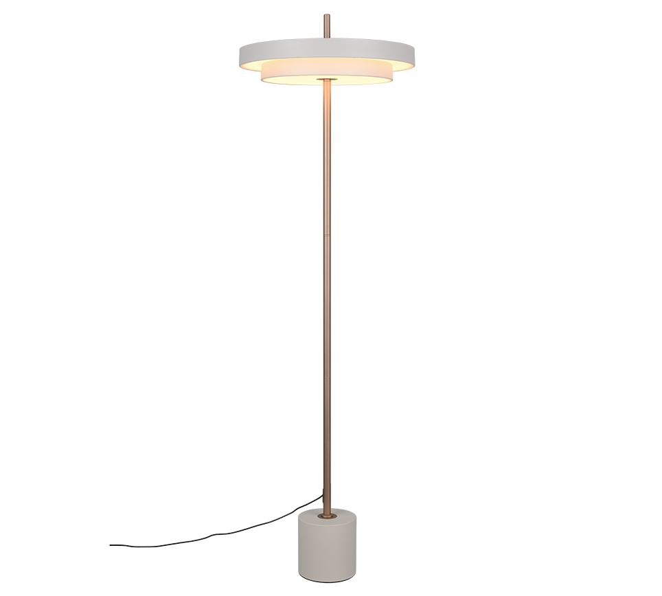KEATON | Floor lamp | Warm grey | Metal