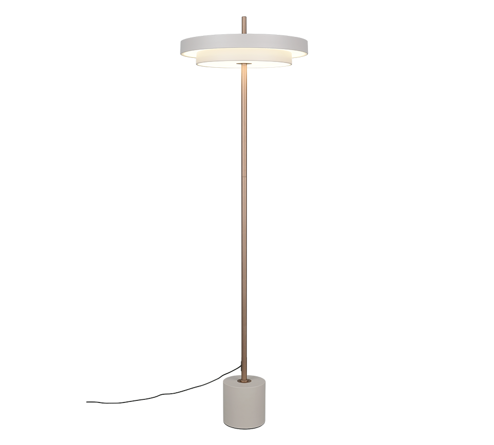 KEATON | Floor lamp | Warm grey | Metal