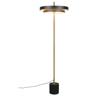 KEATON | Floor lamp | Schwarz-Gold | Metal