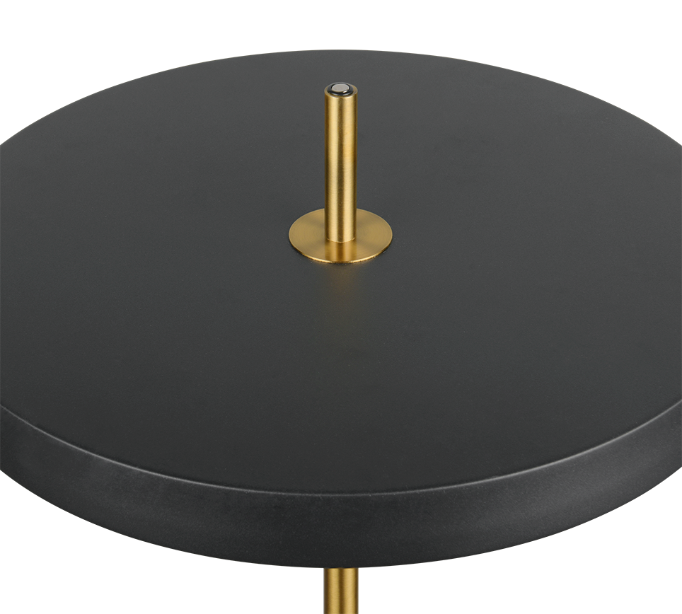 KEATON | Floor lamp | Schwarz-Gold | Metal