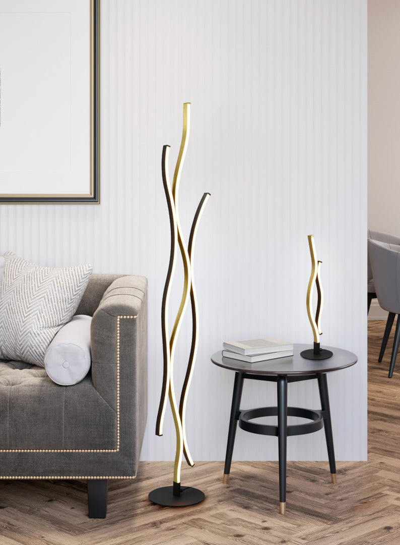 BLAZE | Floor lamp | Brass mat | Metal