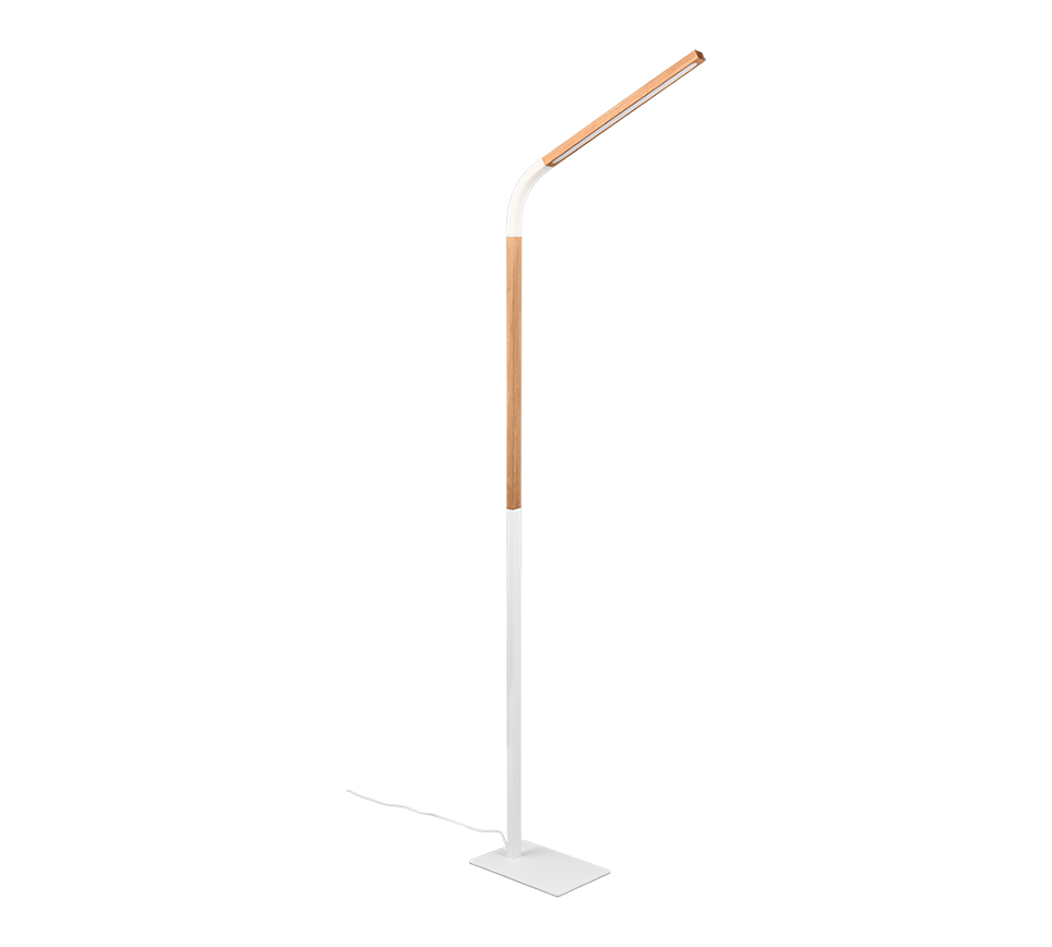 NORRIS | Floor lamp | White mat | Metal