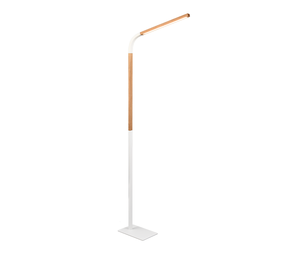 NORRIS | Floor lamp | White mat | Metal