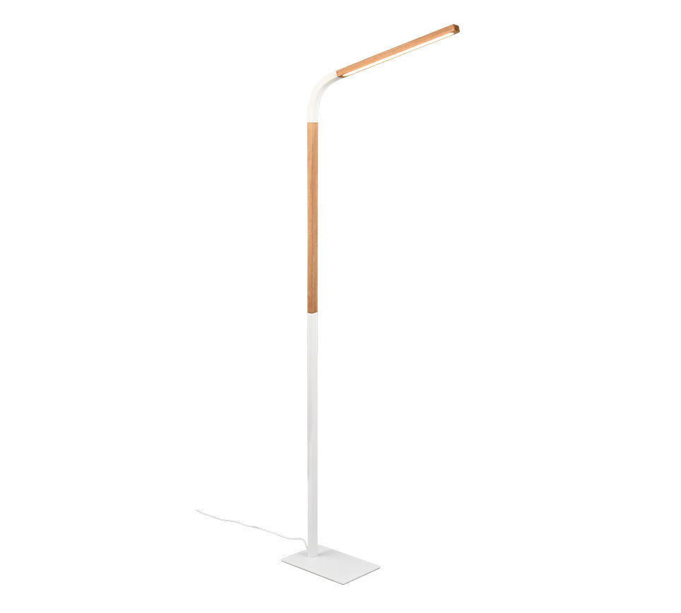 NORRIS | Floor lamp | White mat | Metal