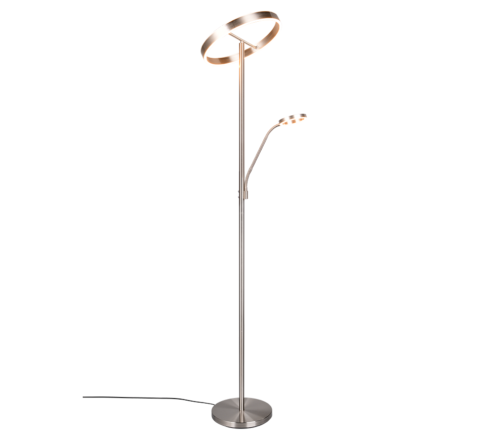 WILLIS | Floor lamp | Nickel mat | Metal